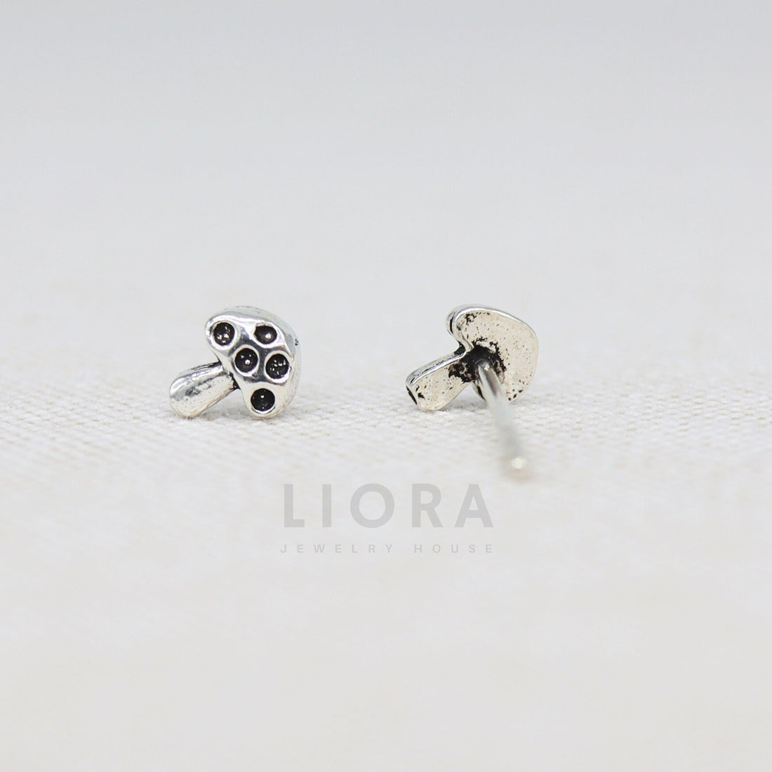 925 Sterling Silver Mushroom Stud Earrings, Mushroom Earrings, Mushroom Jewelry, Kid Earrings