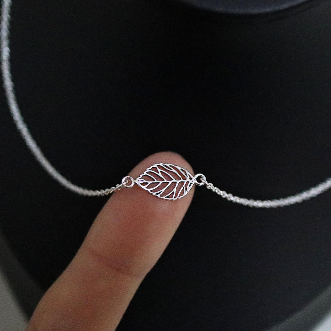 925 Sterling Silver Leaf Pendant Necklace, Tree Leaf Necklace, Tiny Leaf, Silver Leaf, Nature Inspire, Gift For Her