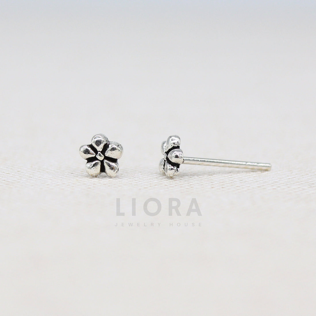 925 Sterling Silver Flower Stud Earrings, Small Flower Earrings, Flower Gift, Flower Jewelry