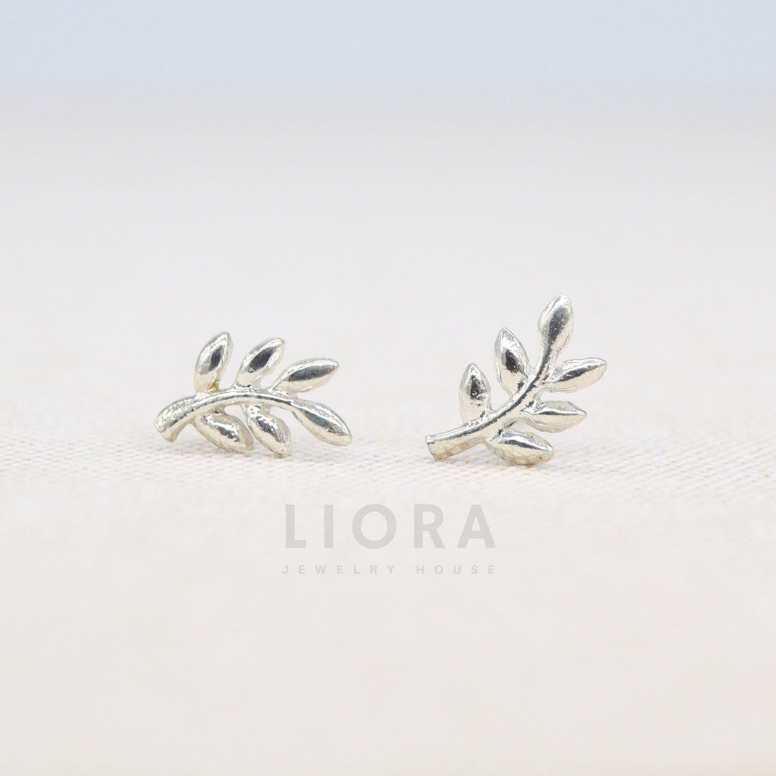 925 Sterling Silver Olive Stud Earrings, olive Branch Earrings, Leaf Earrings, Olive Gift, Olive Jewellery