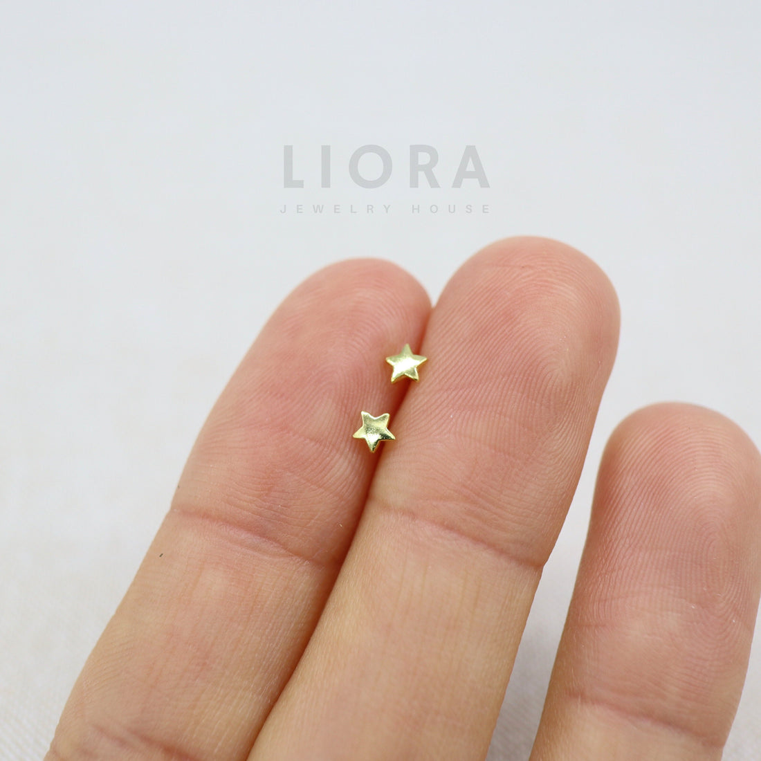 14k Gold Star Stud Earrings, Gold Star Earrings, Tiny Star Earrings, Gold Earrings, Kid Studs