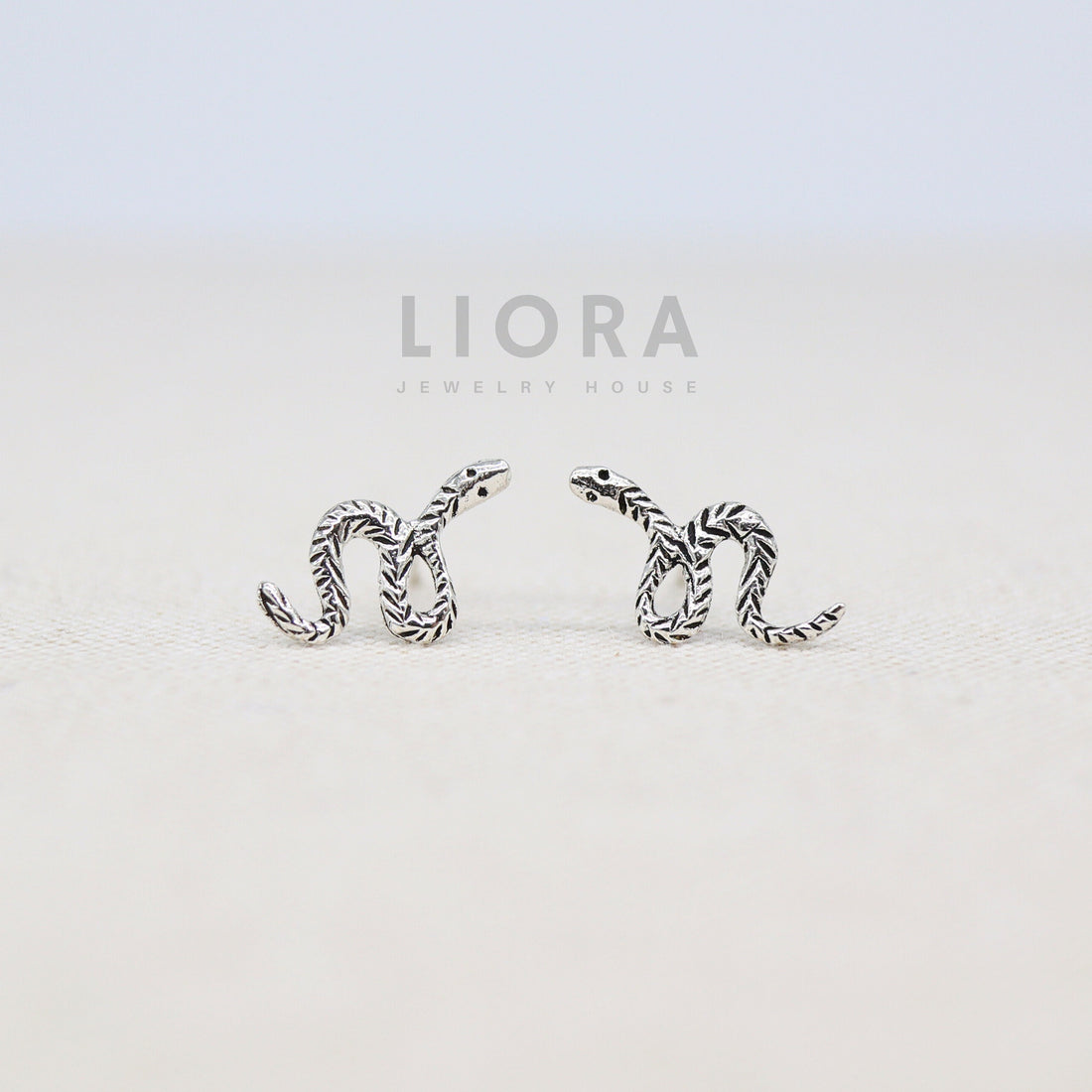 925 Sterling Silver Snake Stud Earrings, Snake Earrings, Snake Gift, Animal Earrings