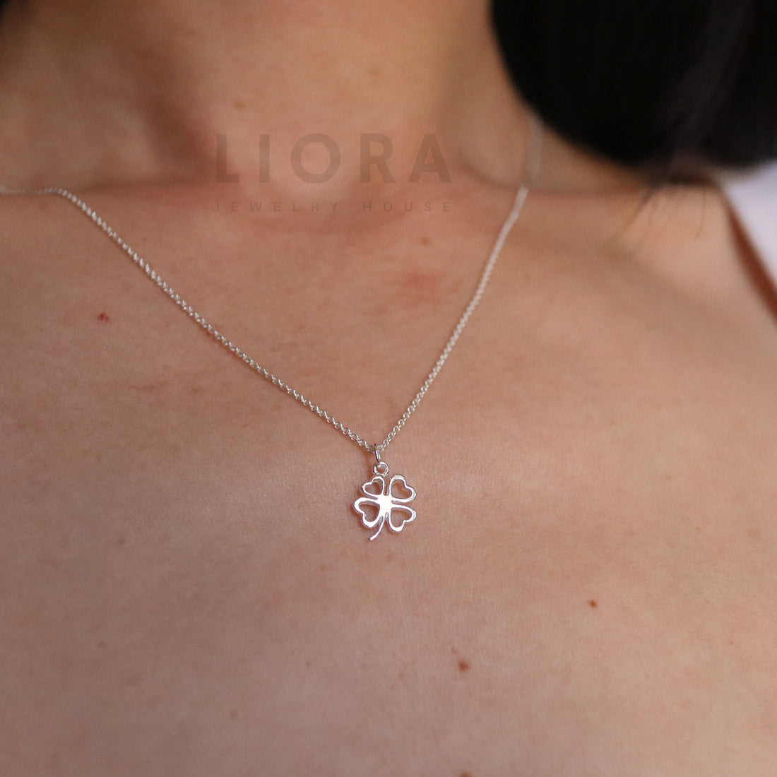 925 Sterling Silver Clover Necklace, Clover Pendant, Leaf Necklace, Clover Gift, Clover Charm