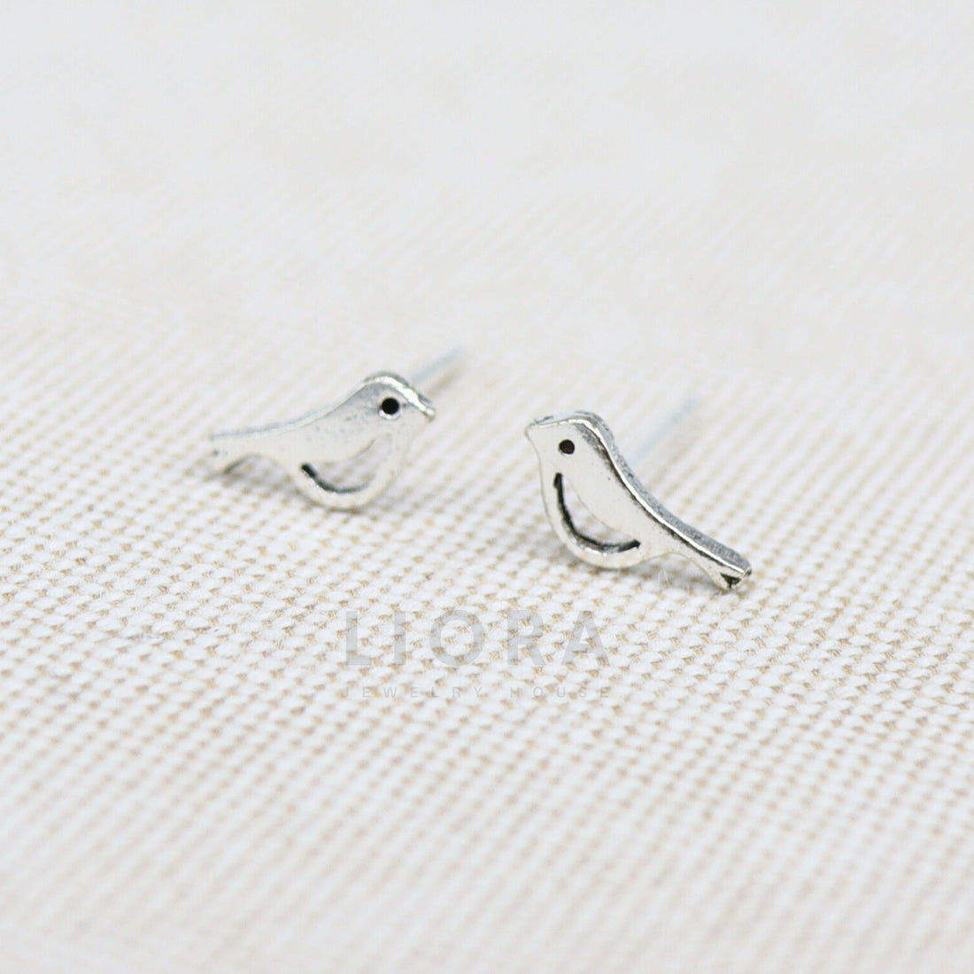 925 Sterling Silver Tiny Bird Stud Earrings, Bird Earrings, Bird Studs, Bird Gift