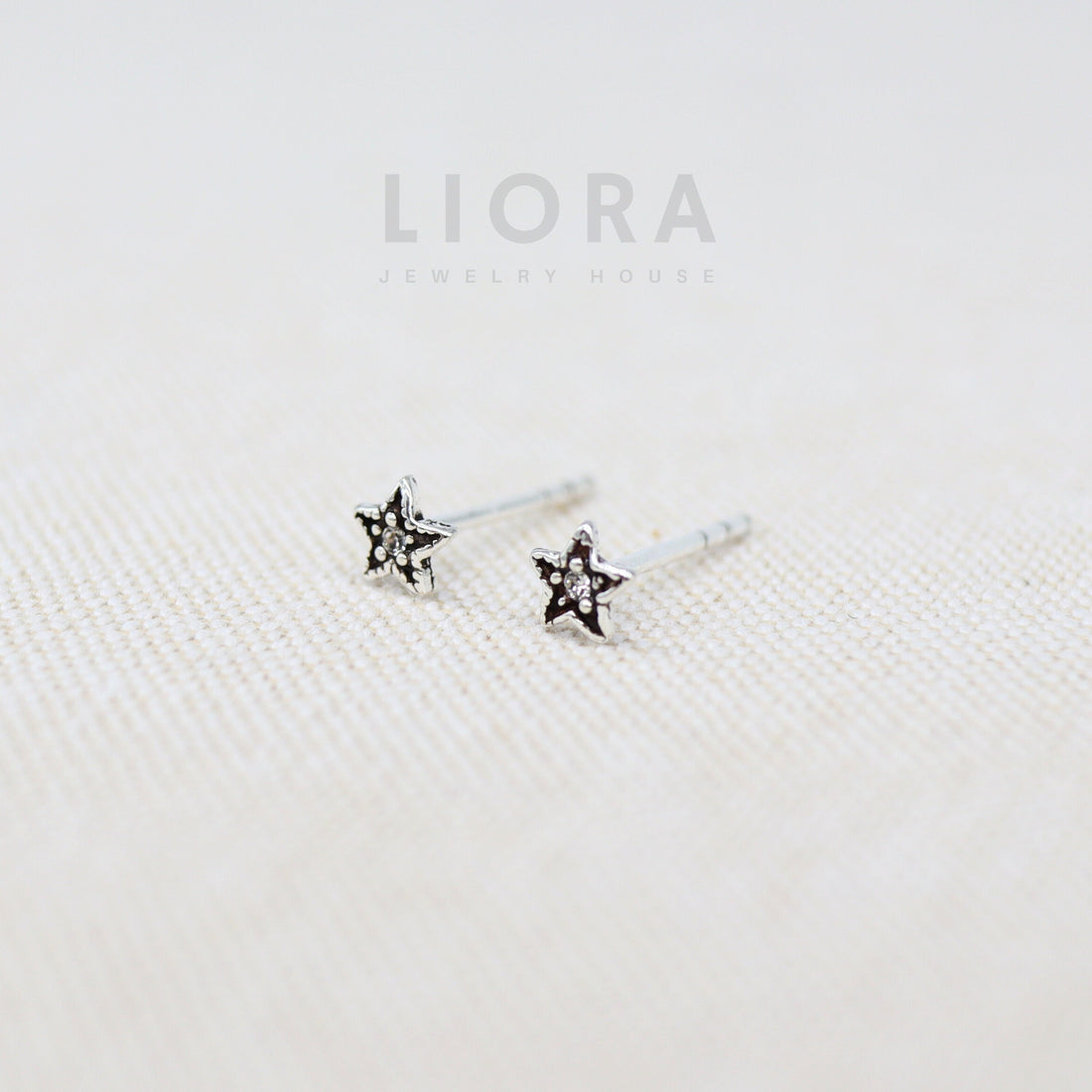 925 Sterling Silver Tiny CZ Star Stud Earrings, Star Earrings, Small star Earrings, Star Studs