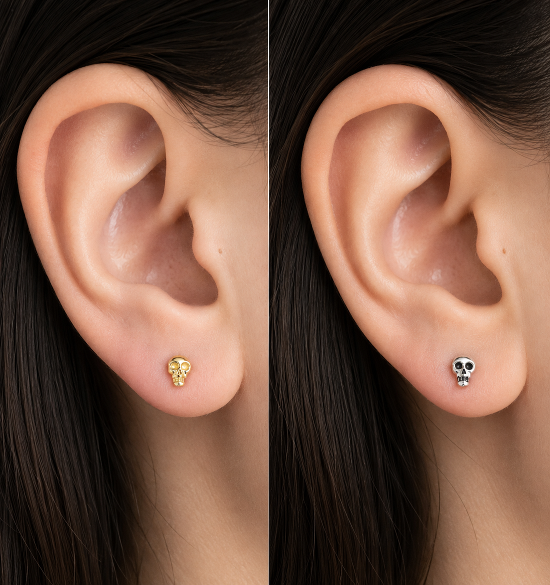 Tiny Skull Stud Earrings