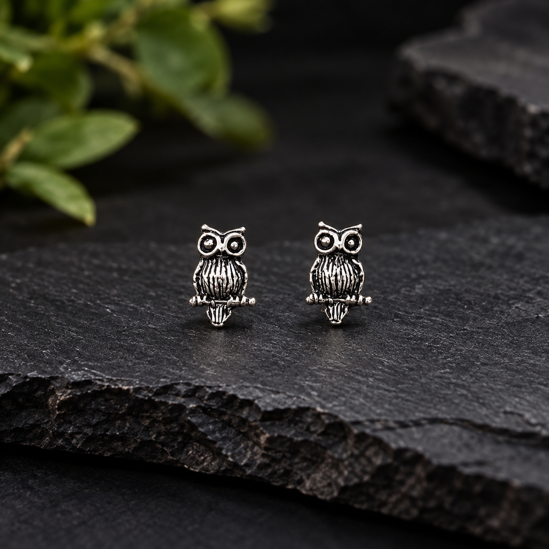 Owl stud earrings