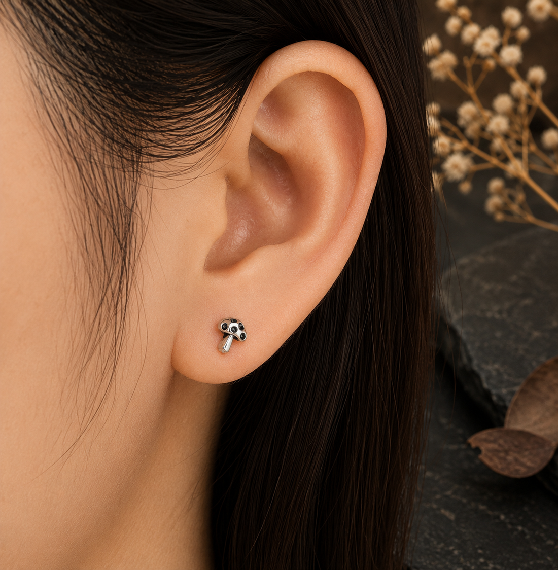 Mushroom Stud Earrings