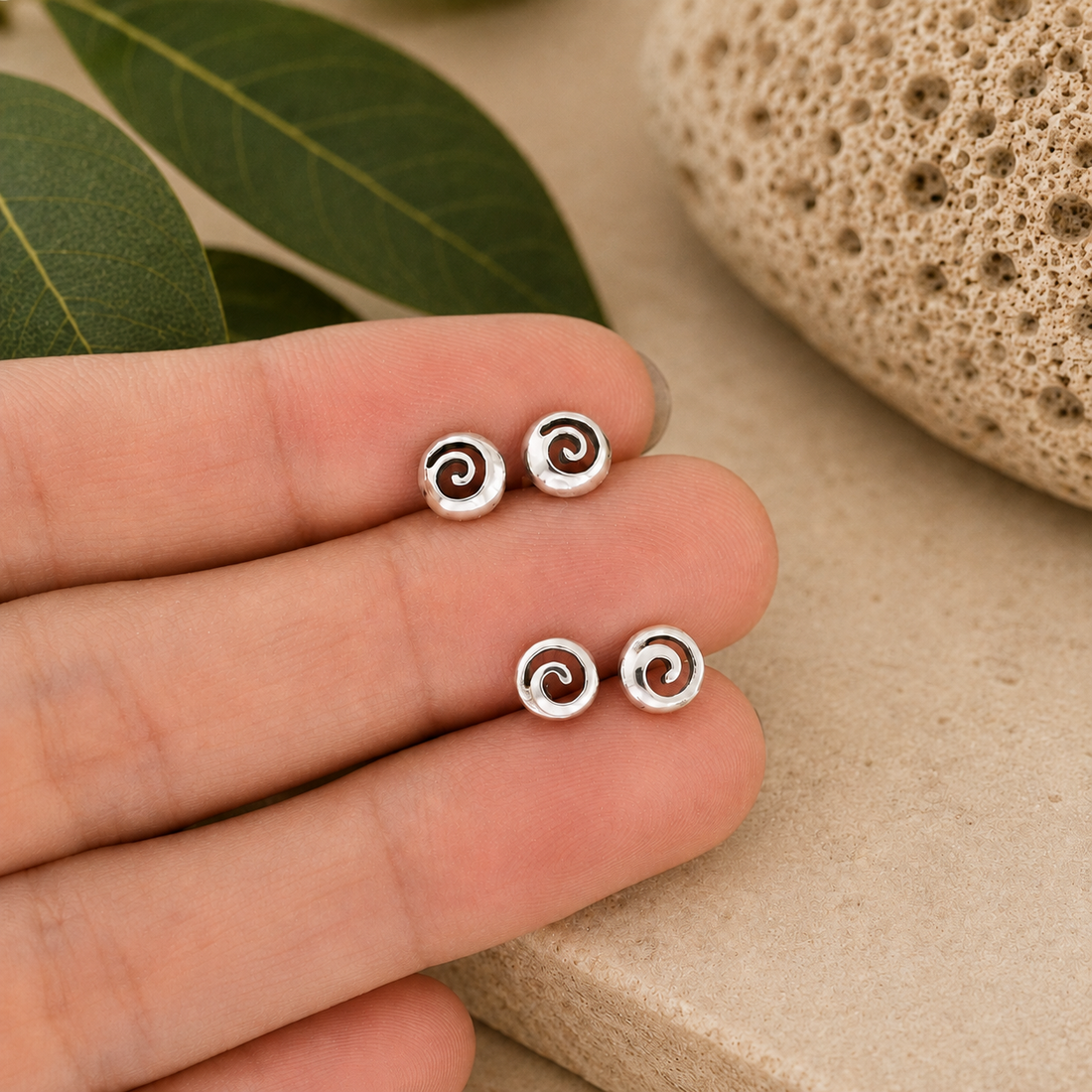 Spiral Stud Earrings