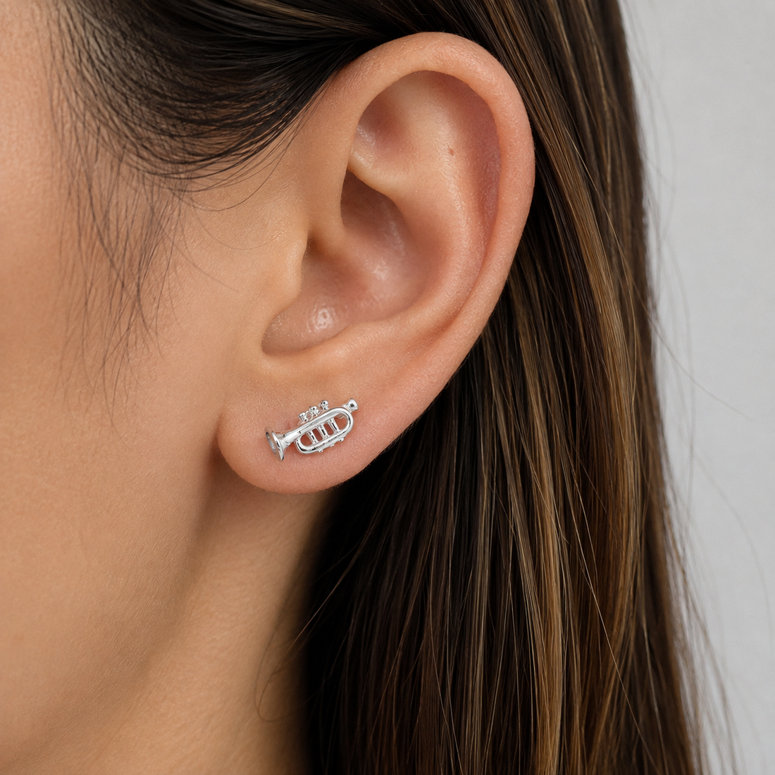 Trumpet Stud Earrings