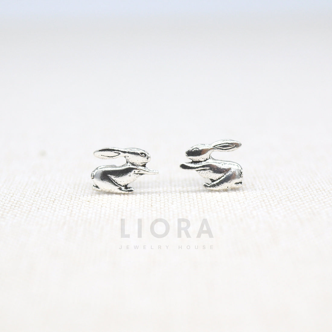 925 Sterling Silver Rabbit Stud Earrings, Rabbit Earrings, Small Rabbit Earrings, Rabbit Gift, Easter Rabbit