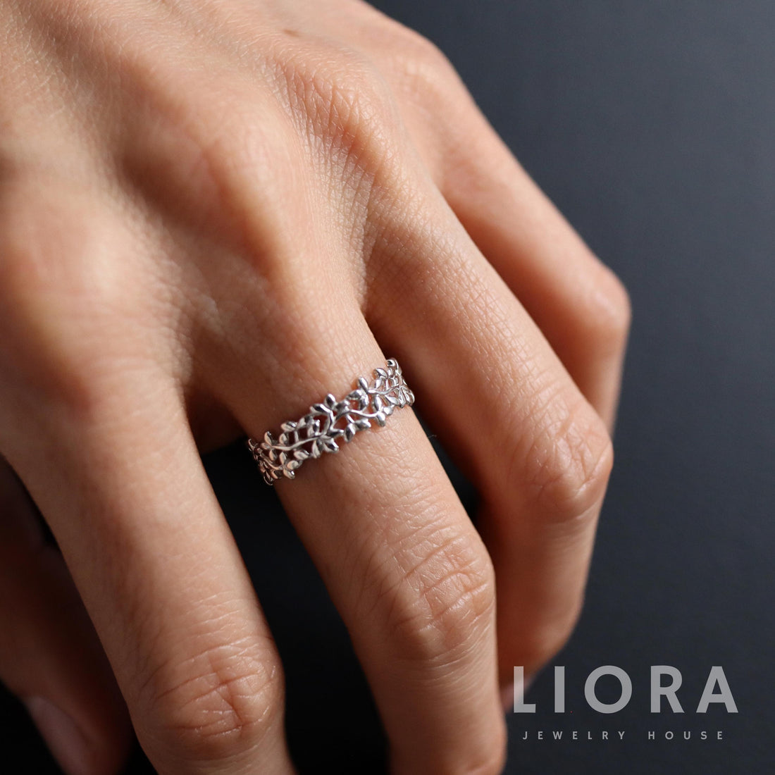 Delicate Floral Vine Sterling Silver Rings, Flower ring, Vine Ring, Leaf ring, Stackable Ring, Boho Ring, floral ring, botanical ring