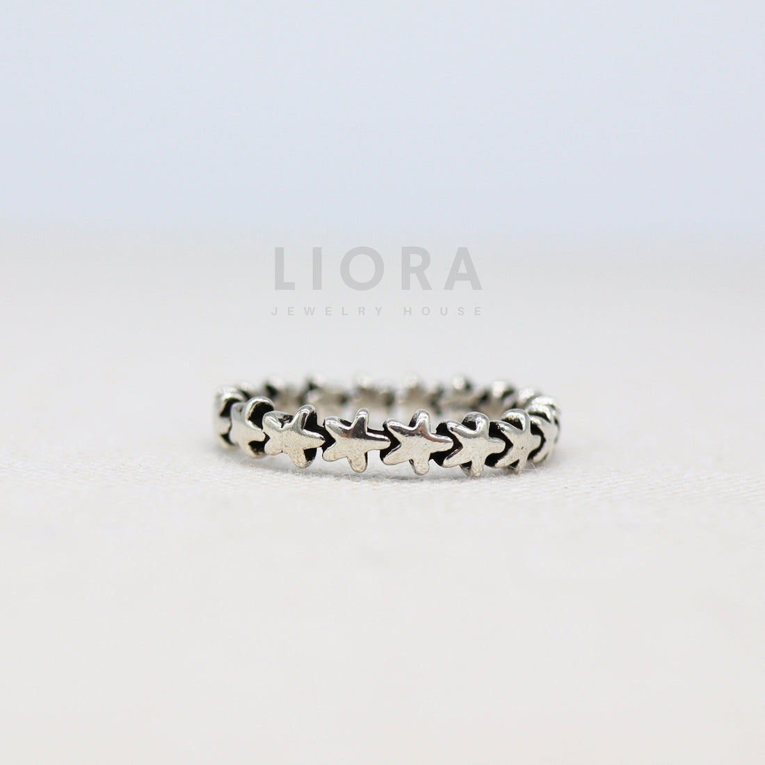 925 Sterling Silver Star Ring, Star Ring, Thick Star Ring, Star Band Ring, Band Ring, Small Star Ring