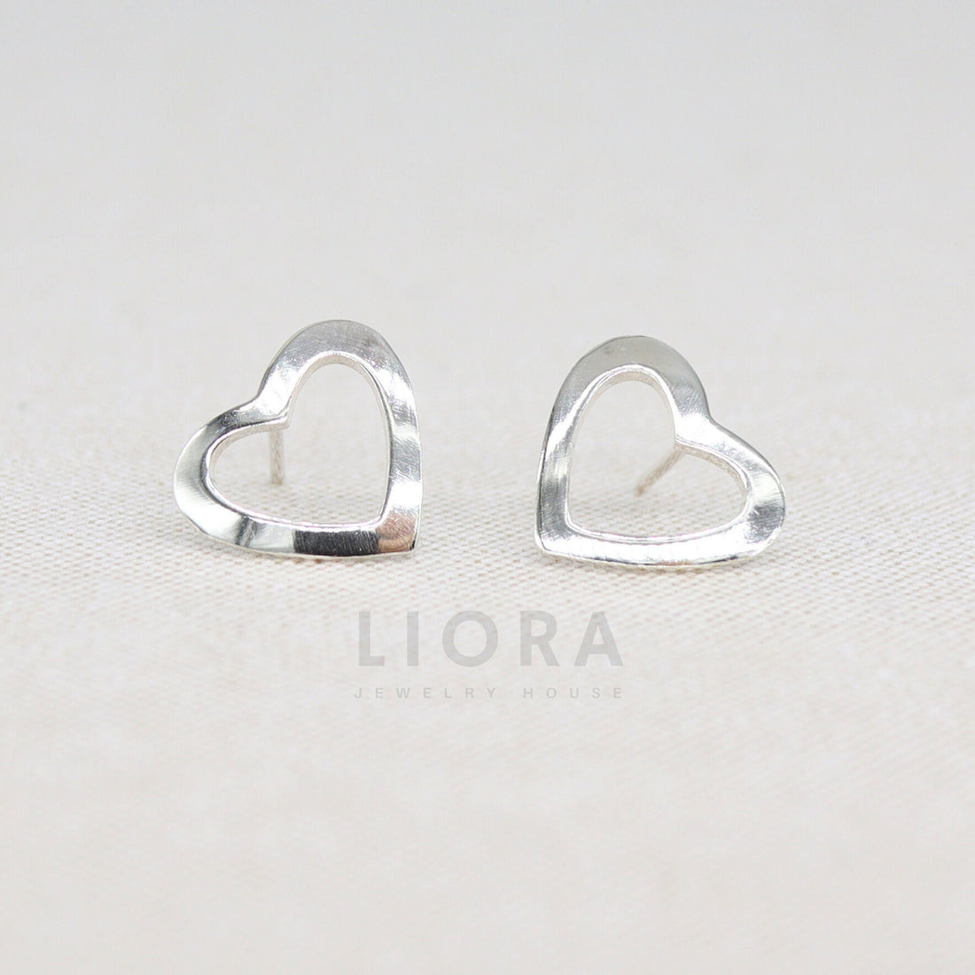 925 Sterling Silver Heart Stud Earrings, Large Heart Earrings, Hollow Heart Earrings, Open Heart, Heart Gift, Mother Day Gift, Heart Studs