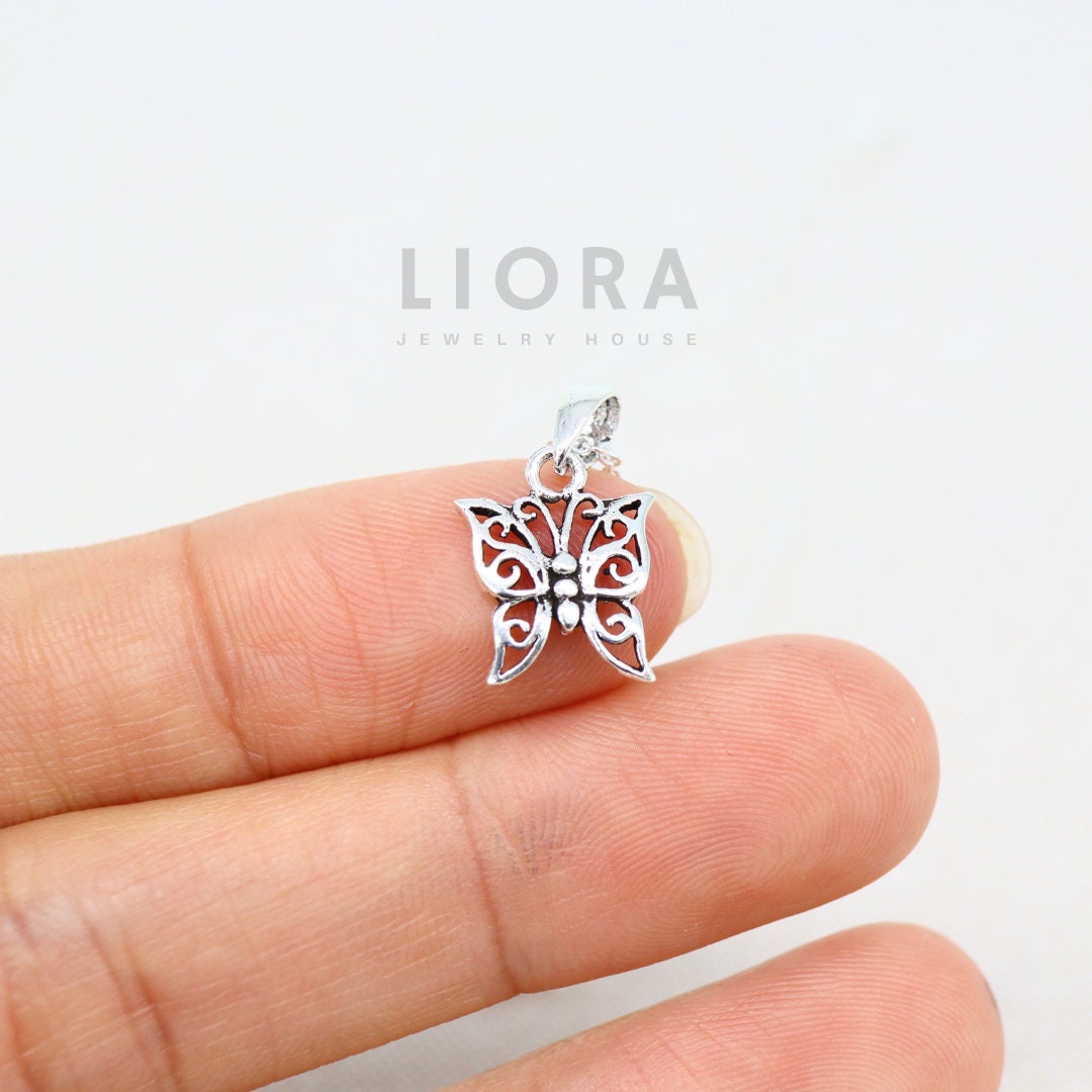 925 Sterling Silver Sets of Butterfly Earring and Butterfly Necklace, Butterfly Earrings, Butterfly Pendant, Jewelry Sets