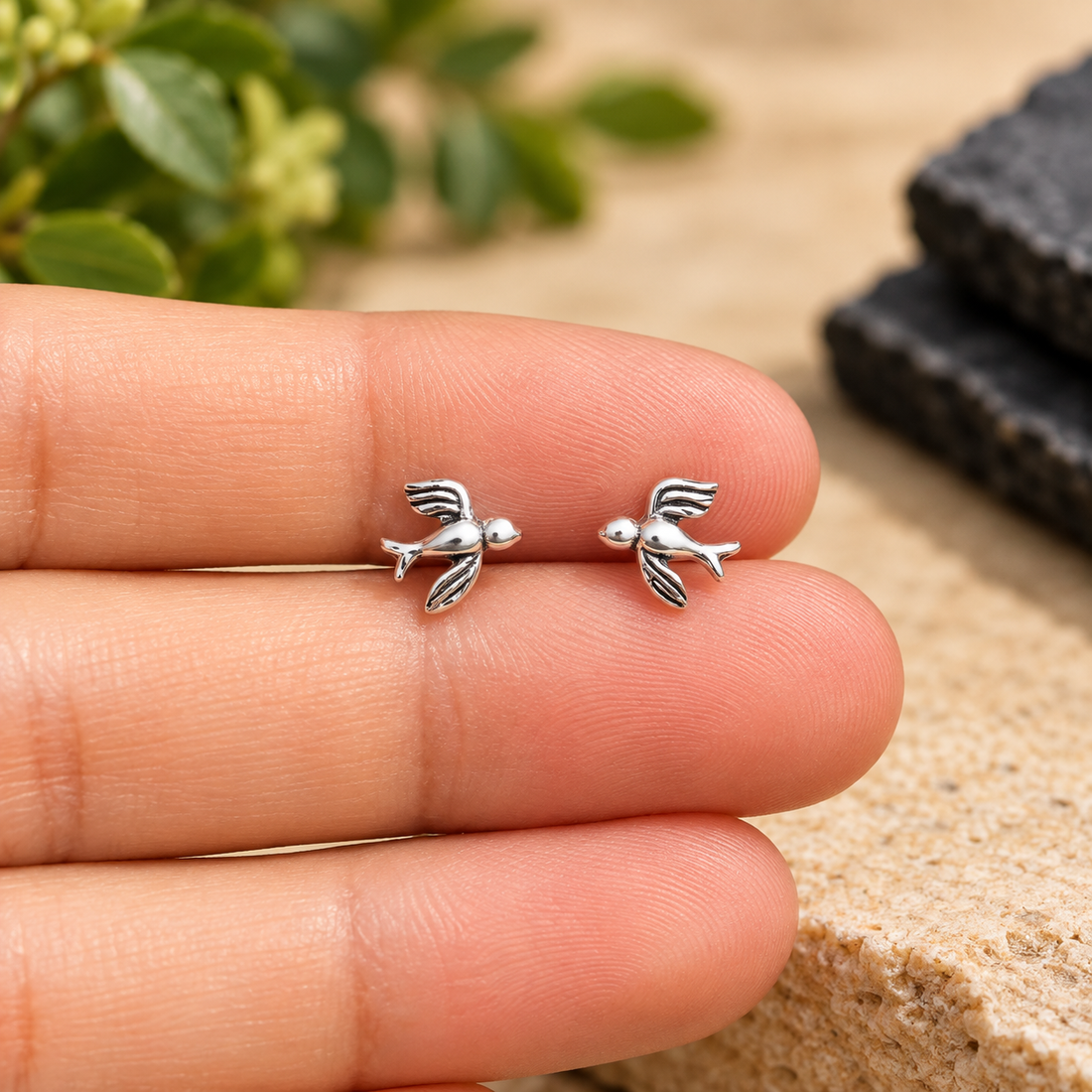 Baby Swallow stud earrings