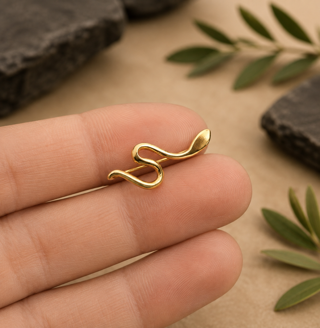 18k Gold Snake Ear Climbers
