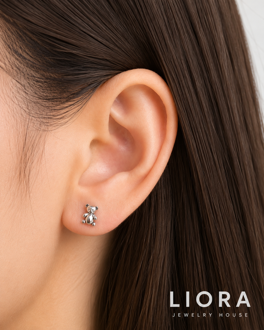 Teddy Bear Stud Earrings