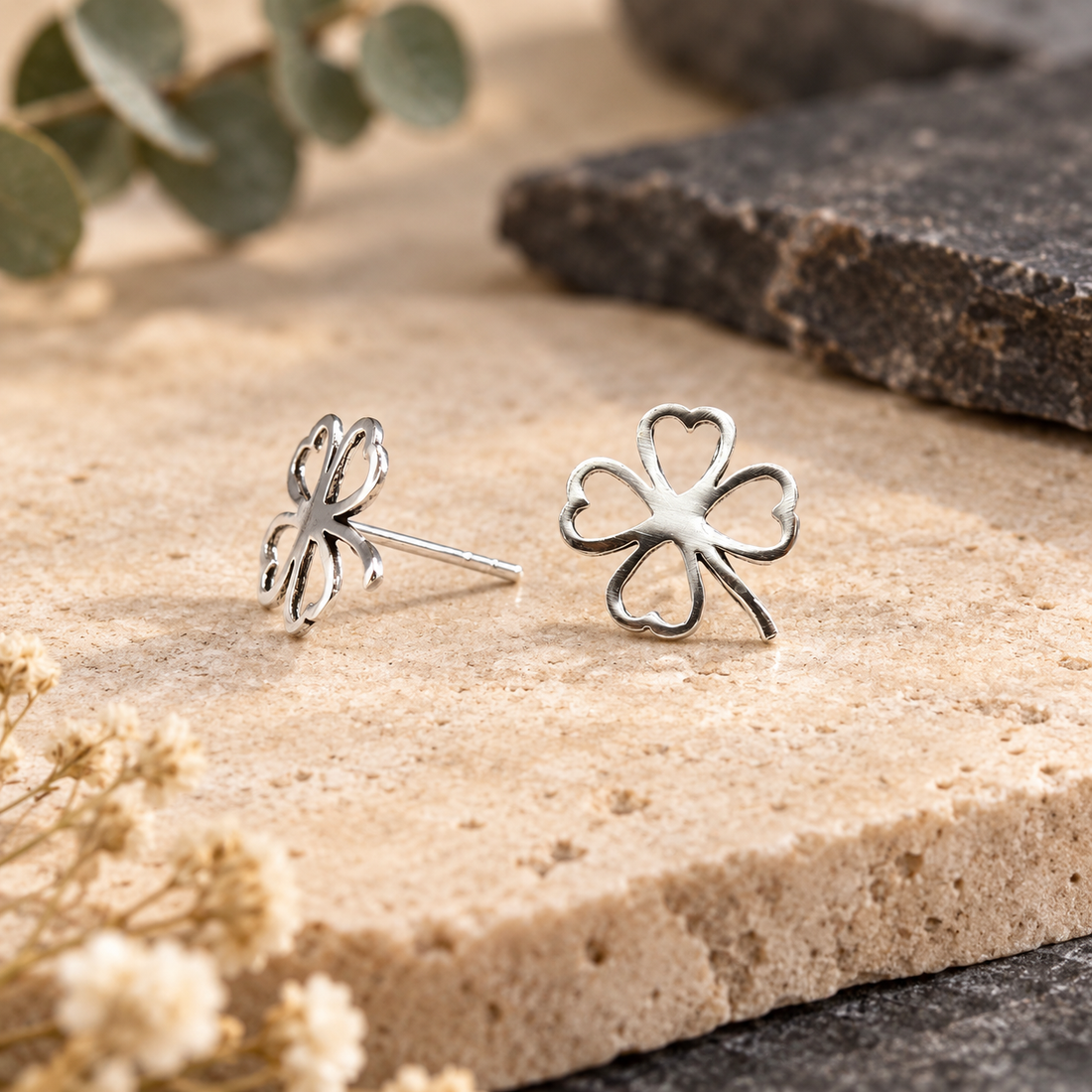 Clover leaf Stud Earrings