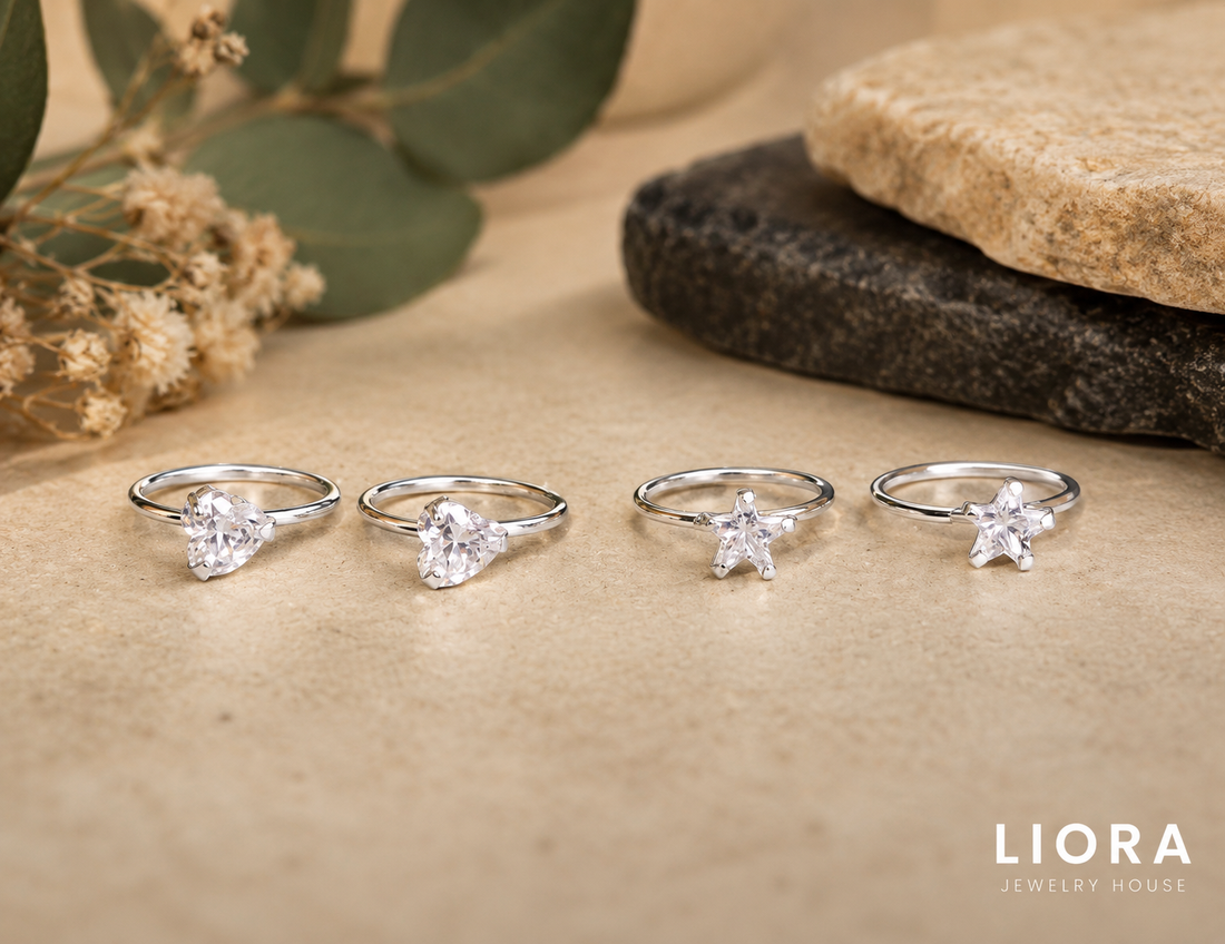 CZ Star & Heart Hoop Earrings