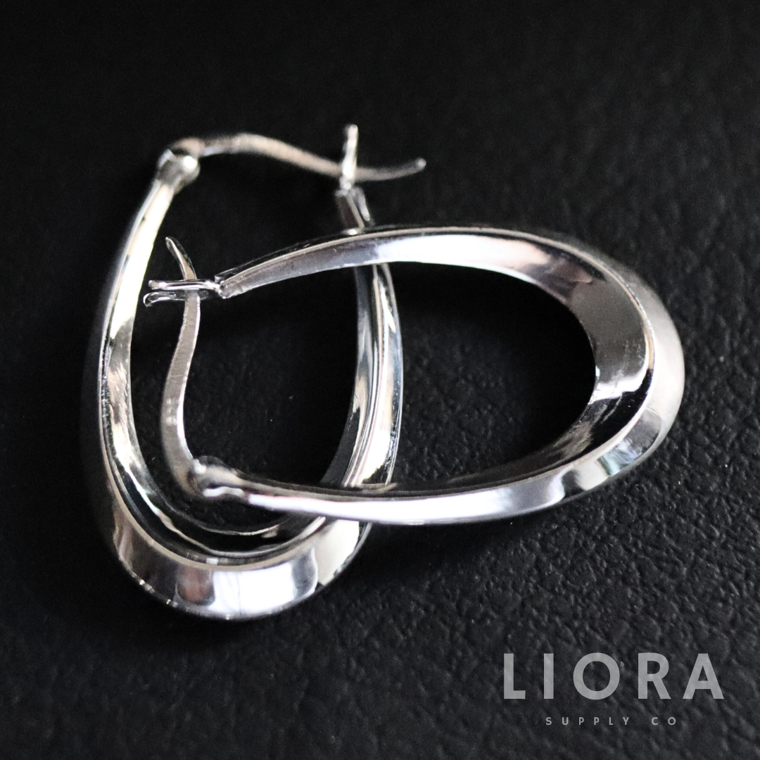 Bold Teardrop Hoop Earrings