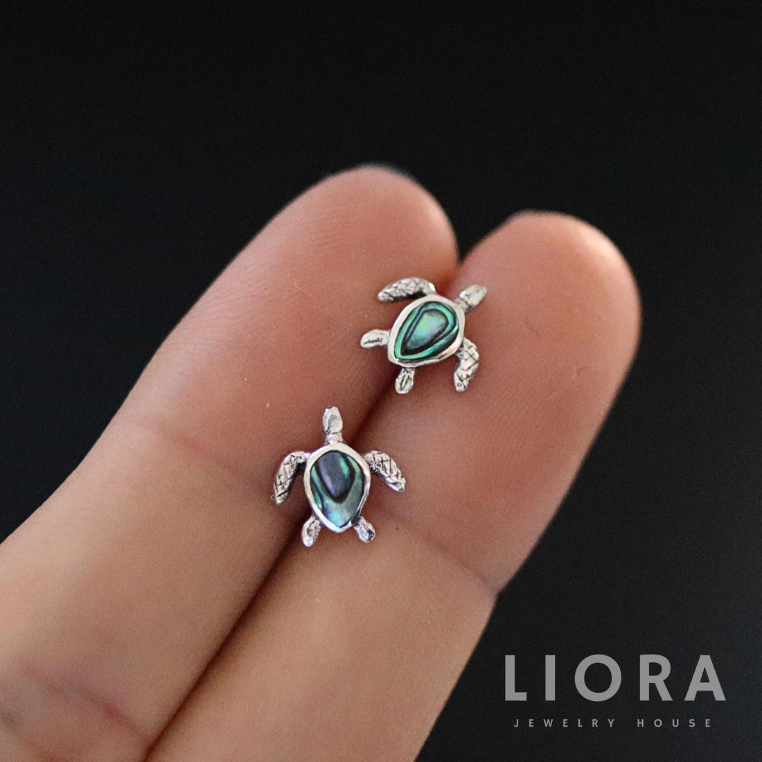 925 Sterling Silver Abalone Turtle Stud Earrings, Sea Turtle Earrings, Small Turtle Earrings, Turtle Studs, Abalone Turtle, Ocean Gift