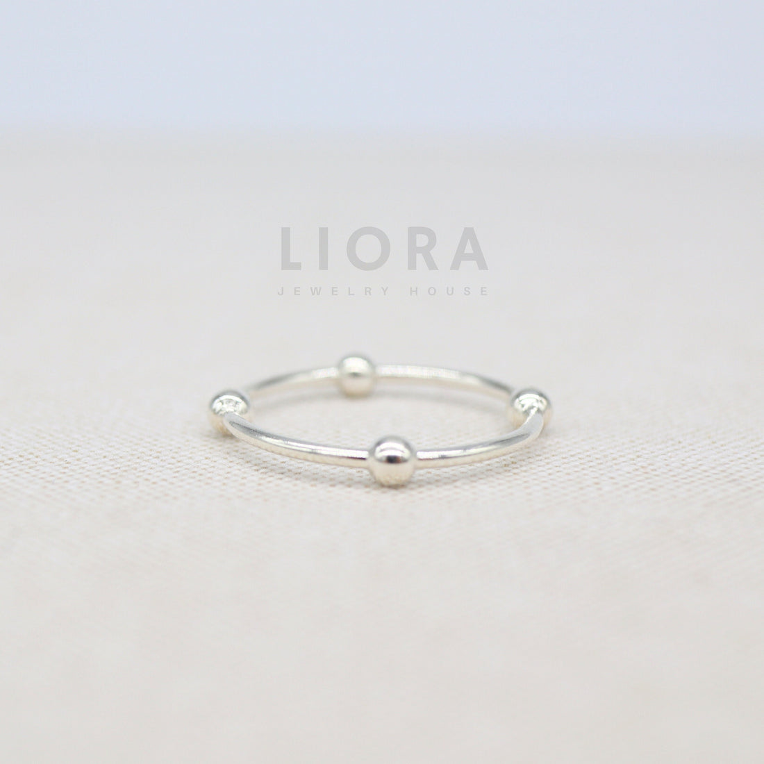 S925 Sterling Silver 4 Balls Ring, Silver Balls Ring, Ball Rings, Stackable Ring, Stacking Rings, Band Ring