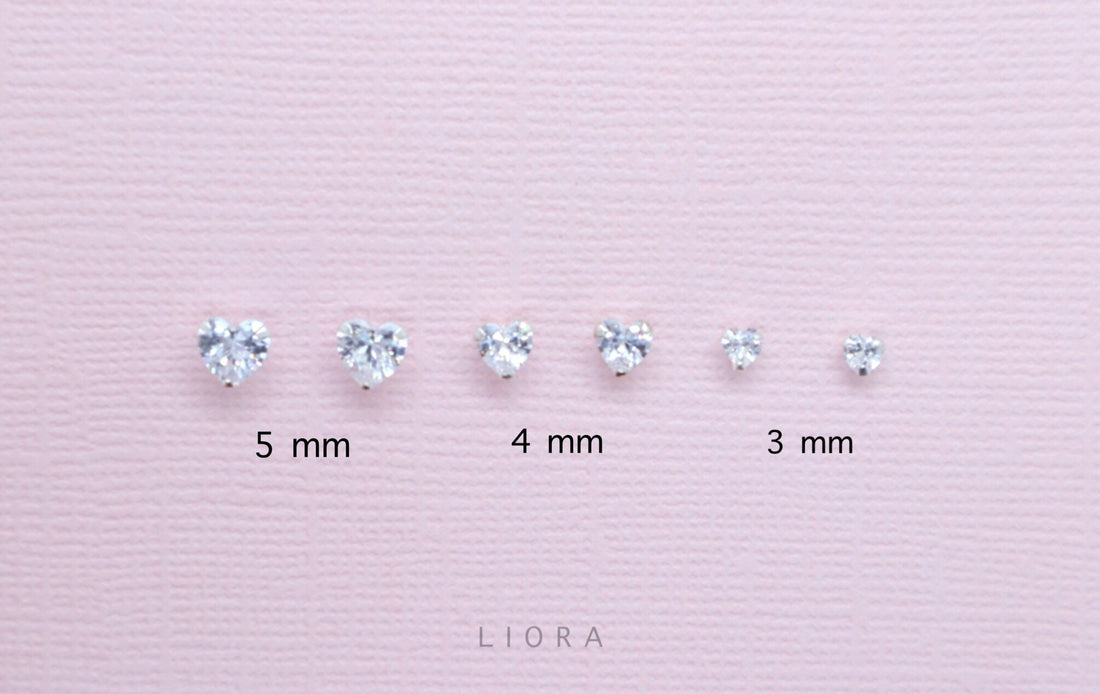 CZ heart stud earring, heart earring, heart stud, crystal heart earrings, wedding earrings, crystal heart, bridal earrings, wedding gift