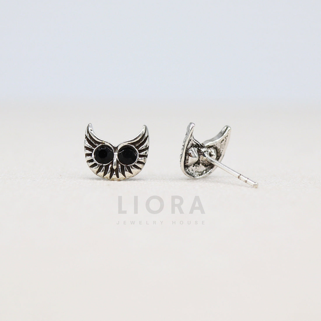 925 Sterling Silver Owl Stud Earrings, owl studs, Owl Earrings, Owl Gift, owl head earrings