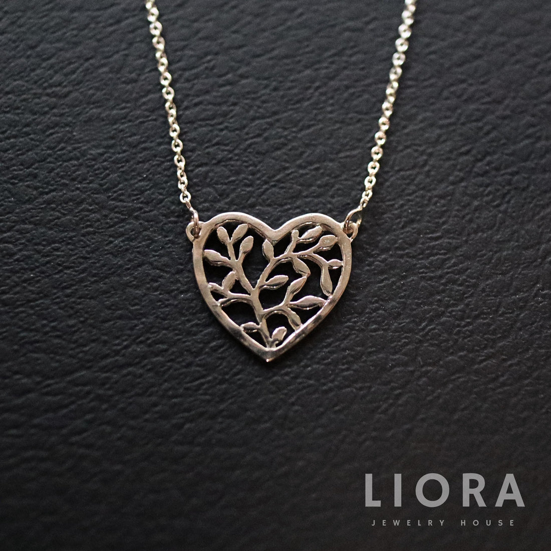 925 Sterling Silver Tree of life Heart Pendant Necklace, Heart Pendant, Heart Necklace, Heart Leaf Necklace, Gift for her, Tree Necklace