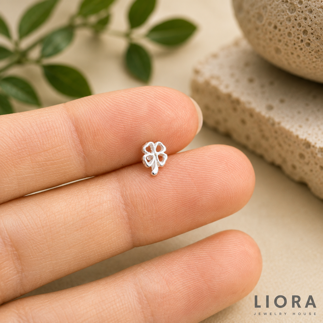 Four Leaf Clover Stud Earrings