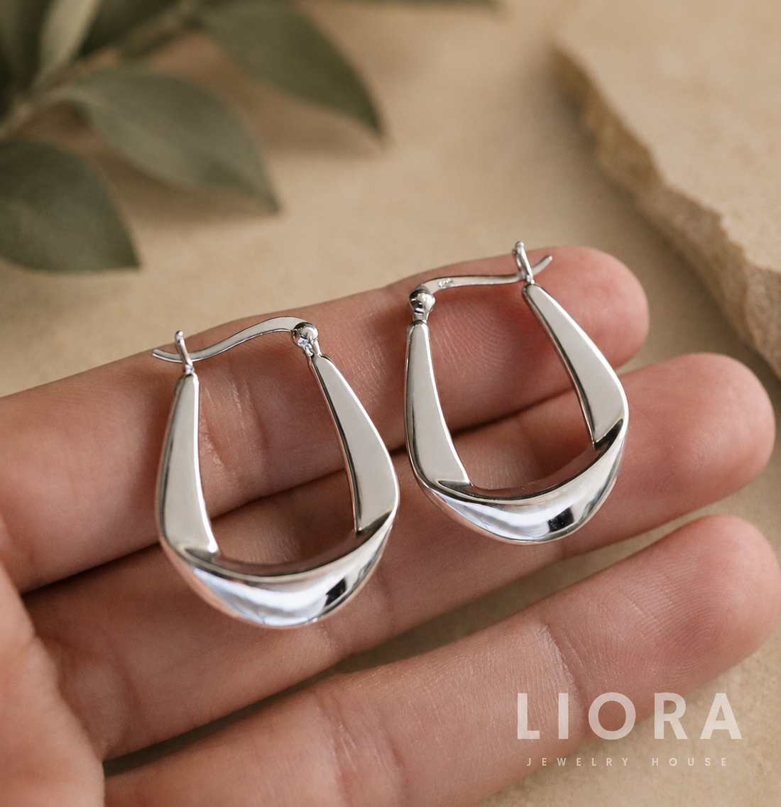 25mm  Bold Dome Hoop Earrings