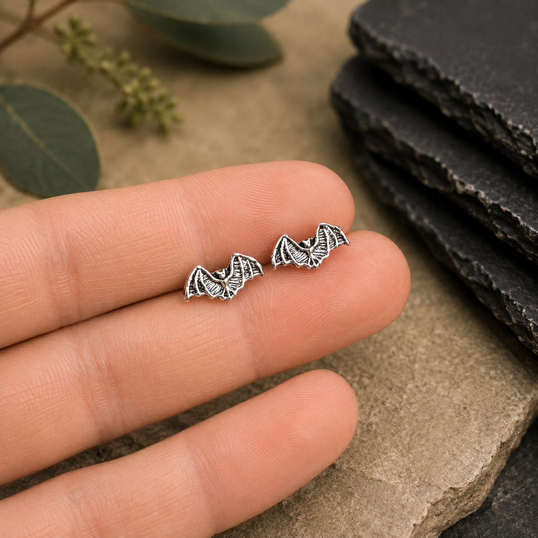 Bat Stud Earrings