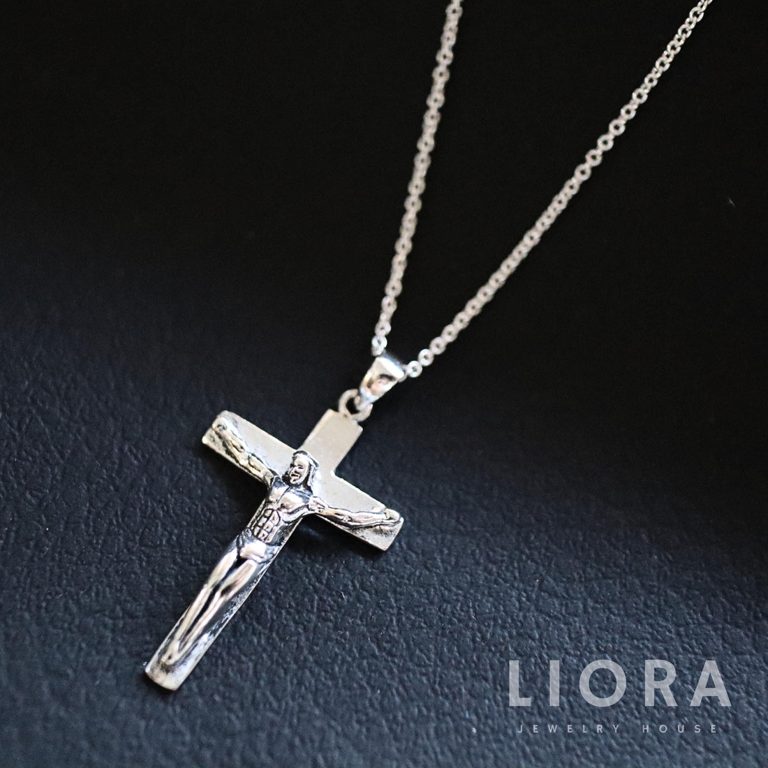 925 Sterling Silver Jesus Cross Pendant Necklace, Cross with Jesus Pendant, Cross Necklace, Jesus Christ Pendant, Catholic Pendant, Cross