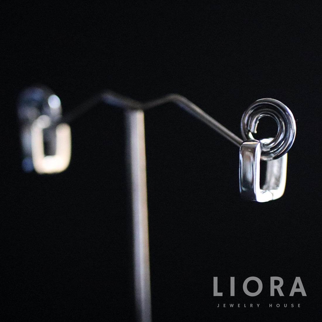 18K Gold Square Huggie Hoop Earrings, Geometric Square Hoop, Silver Huggie Hoops, Gold Silver Huggie Earrings, Square Earrings, Gift Her Her
