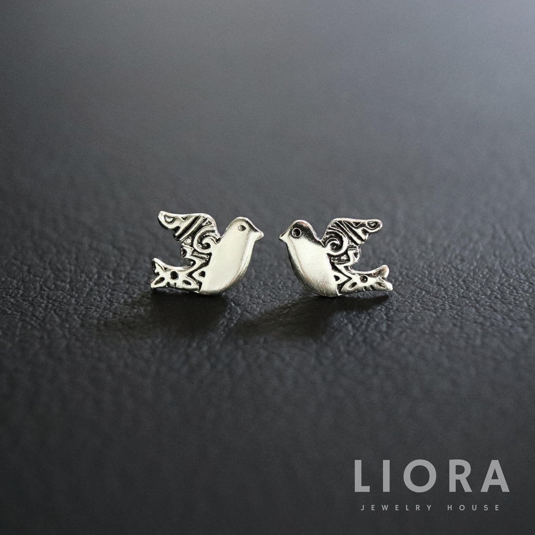 925 Sterling Silver Dove Stud Earrings, Bird Earrings, Bird Studs, Bird Gift, Dove Earrings, Peace Earrings,  Dove Gift, Peace Sign, Bird