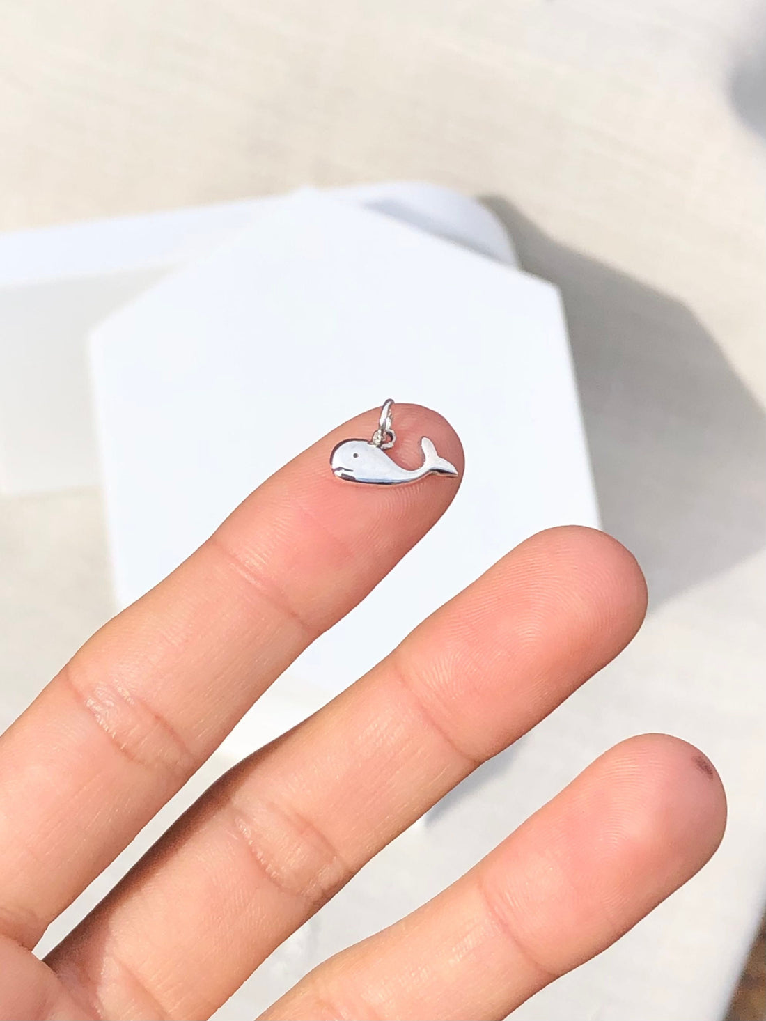 925 Sterling silver tiny whale pendant, silver whale pendant, whale charm, small whale pendant, animal pendant, whale lover gift, gift