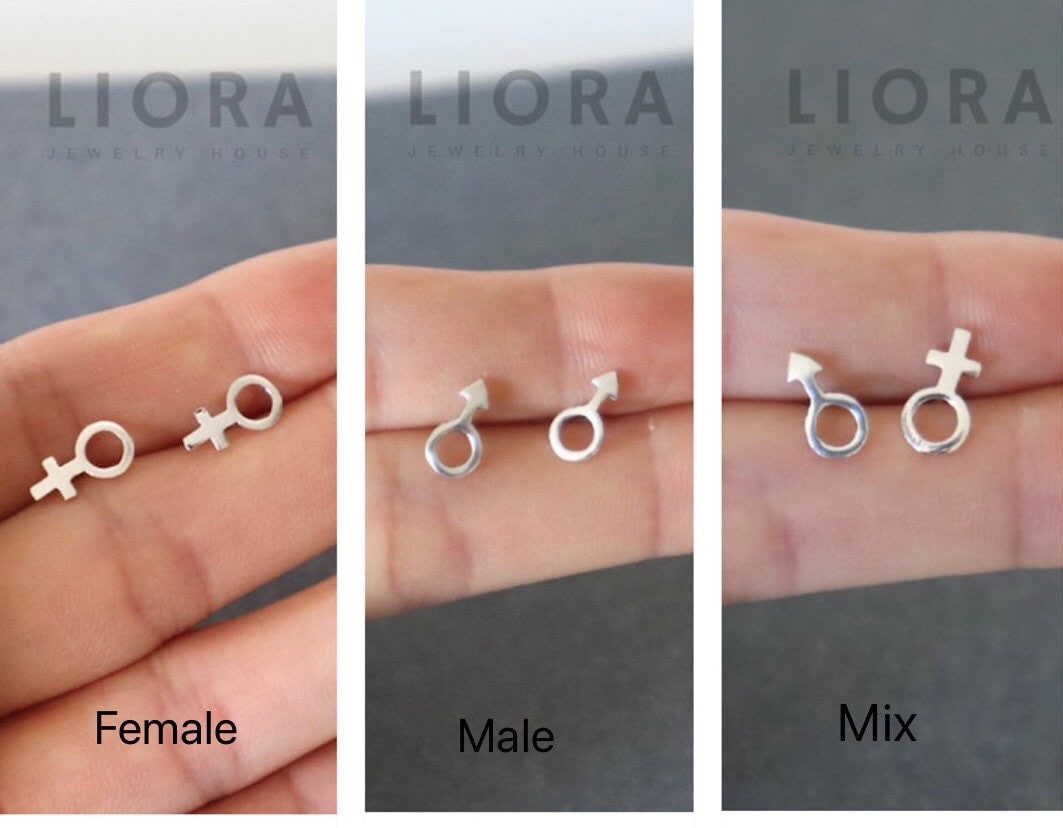 925 Sterling silver Male female symbol earrings, female symbol, male symbol, gender earrings, female sign, male sign, lesbian, gay, lgbt