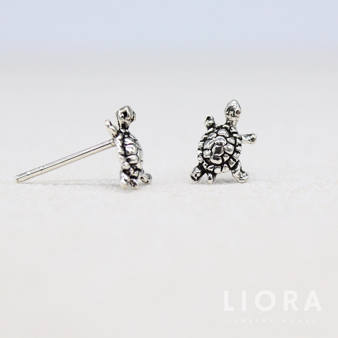 925 Sterling Silver Turtle Stud Earrings, Turtle Earrings, Animal Earrings, Turtle Jewelry, Turtle Gift