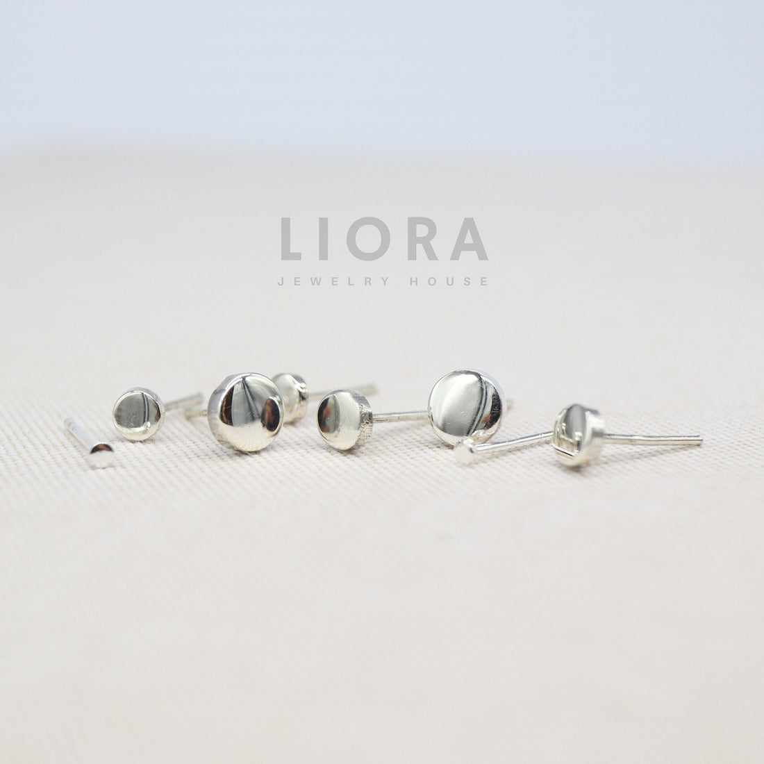 925 Sterling Silver Disc Stud Earrings, Silver Round Solid Earrings, Solid Geometric Studs, Men Earrings, Bold Circle Earrings