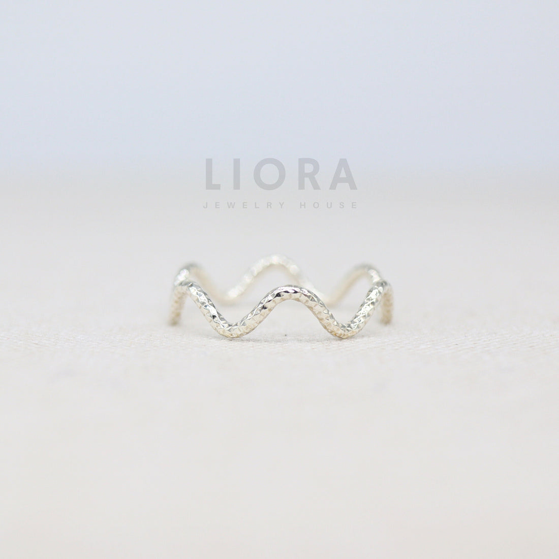 925 Sterling Silver Zigzag Ring, Diamond Cut Ring, Zigzag Zing With Diamond Cut Texture, Texture Zigzag Ring, wave ring