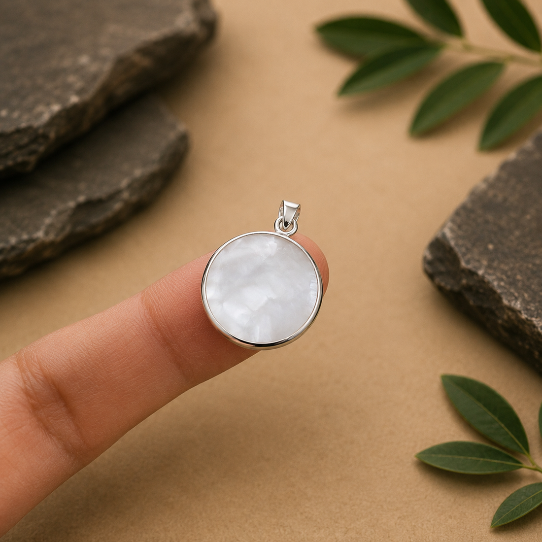 Abalone & Pearl Round Pendant