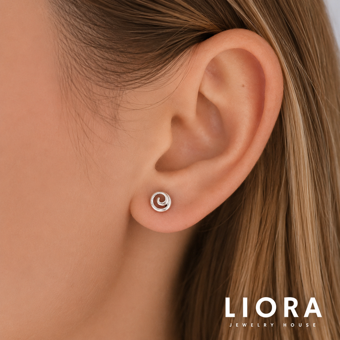 Spiral Stud Earrings