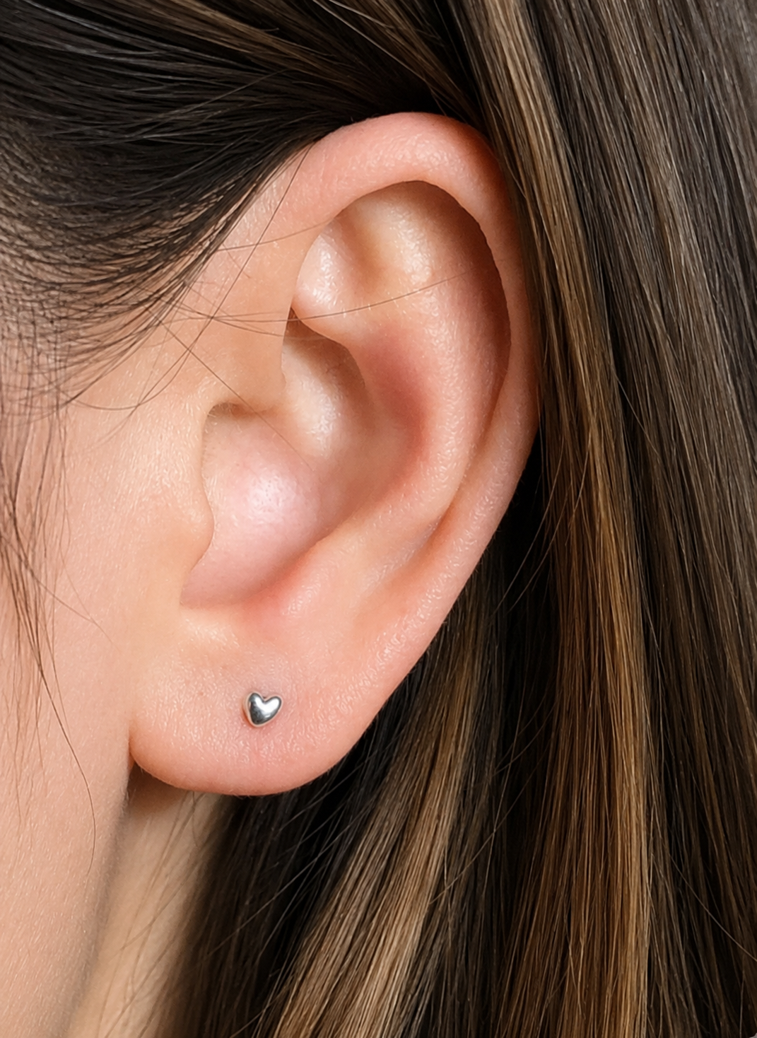 Tiny Heart Stud Earrings | Minimalist Love Heart Earrings