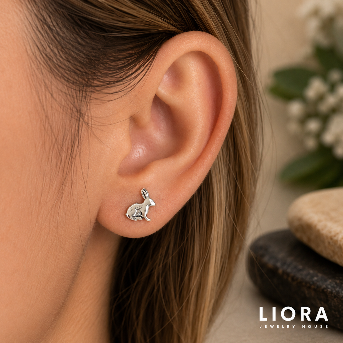 Rabbit Stud Earrings