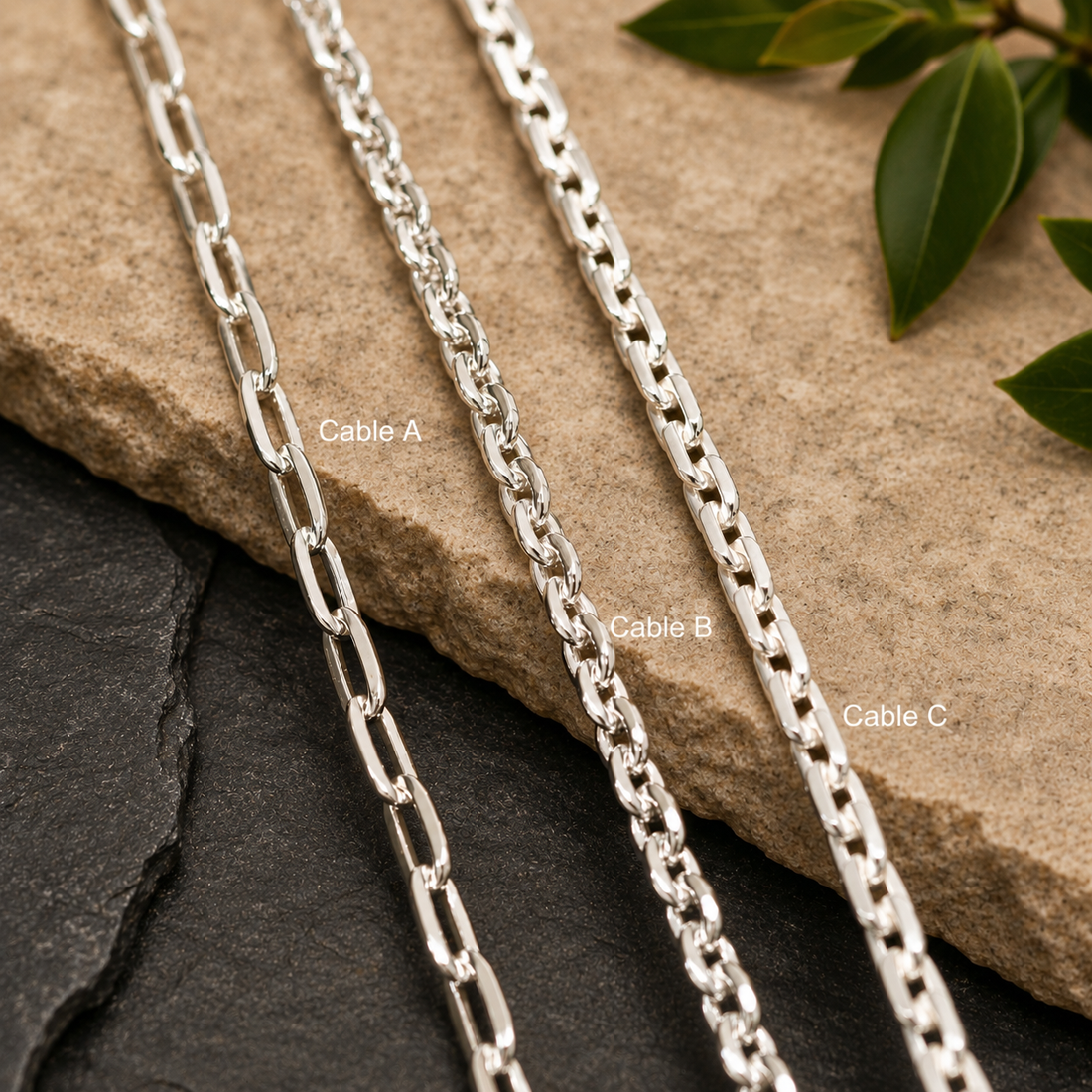 2mm Cable Chain Styles