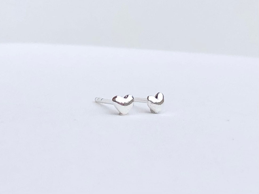 925 Sterling silver tiny solid heart stud earrings, tiny heart earrings, mini heart earrings, tiny heart, heart earrings, small heart