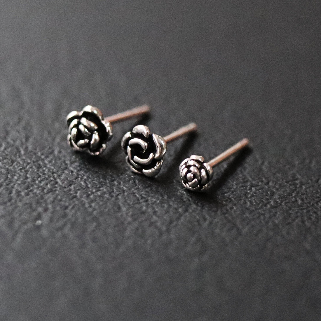 925 Sterling Silver Small Rose Stud Earrings, Rose Earrings, Rose Studs, Flower Stud Earrings, Flower Earrings, Small Flower Studs, Gift Her