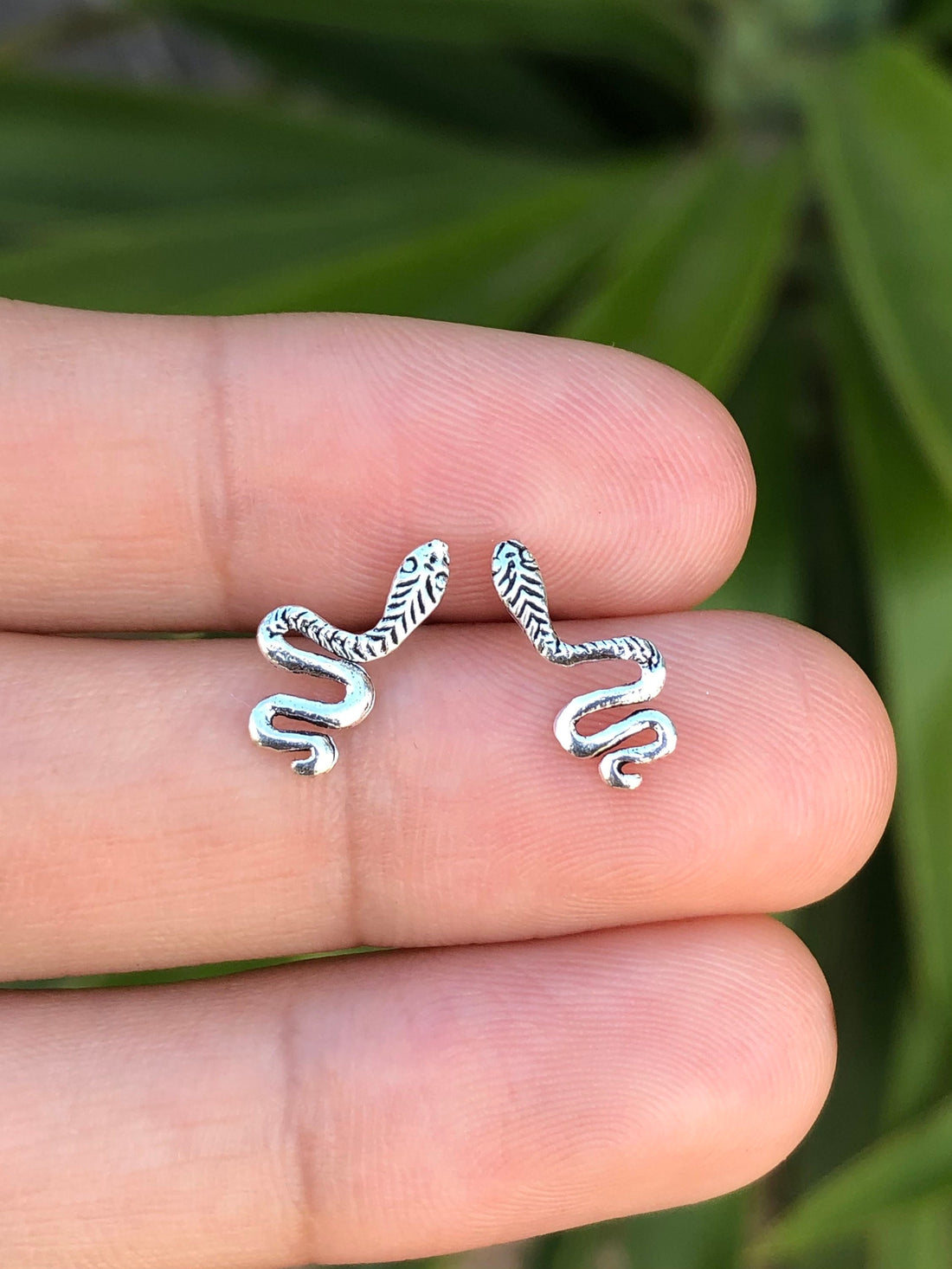 925 sterling silver snake stud earrings, snake earrings, snake studs, silver snake, small snake earrings, animal earrings, snake lover gift