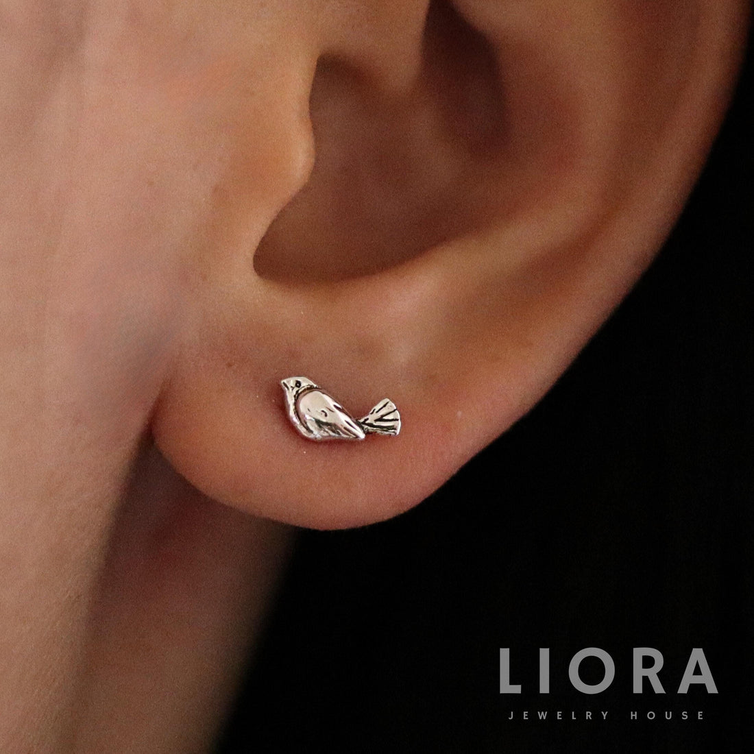 925 Sterling Silver Tiny Bird Stud Earrings, Bird Earrings, Bird Studs, Bird Gift, Animal Earrings, Girl Earrings, Bird lover gift